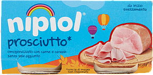 NIPIOL OMOGENEIZZATO ALLA CARNE PROSCIUTTO 80GR X2 160 GR