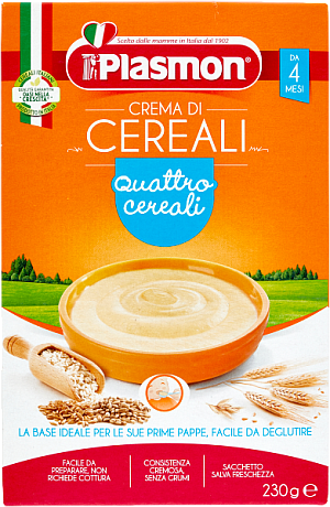 PLASMON CREMA 4 CEREALI     230 GR